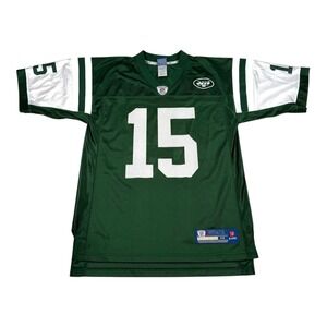New York Jets Football Jersey Mens Medium Green NFL Equipment Tebow 15 On Field